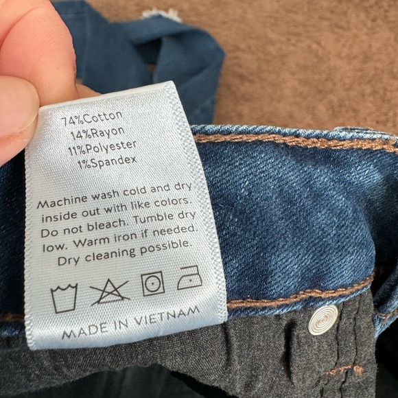 JBD Just Black Denim Jeans High Rise Skinny Raw Hem Medium Wash 25 - Picture 5 of 8